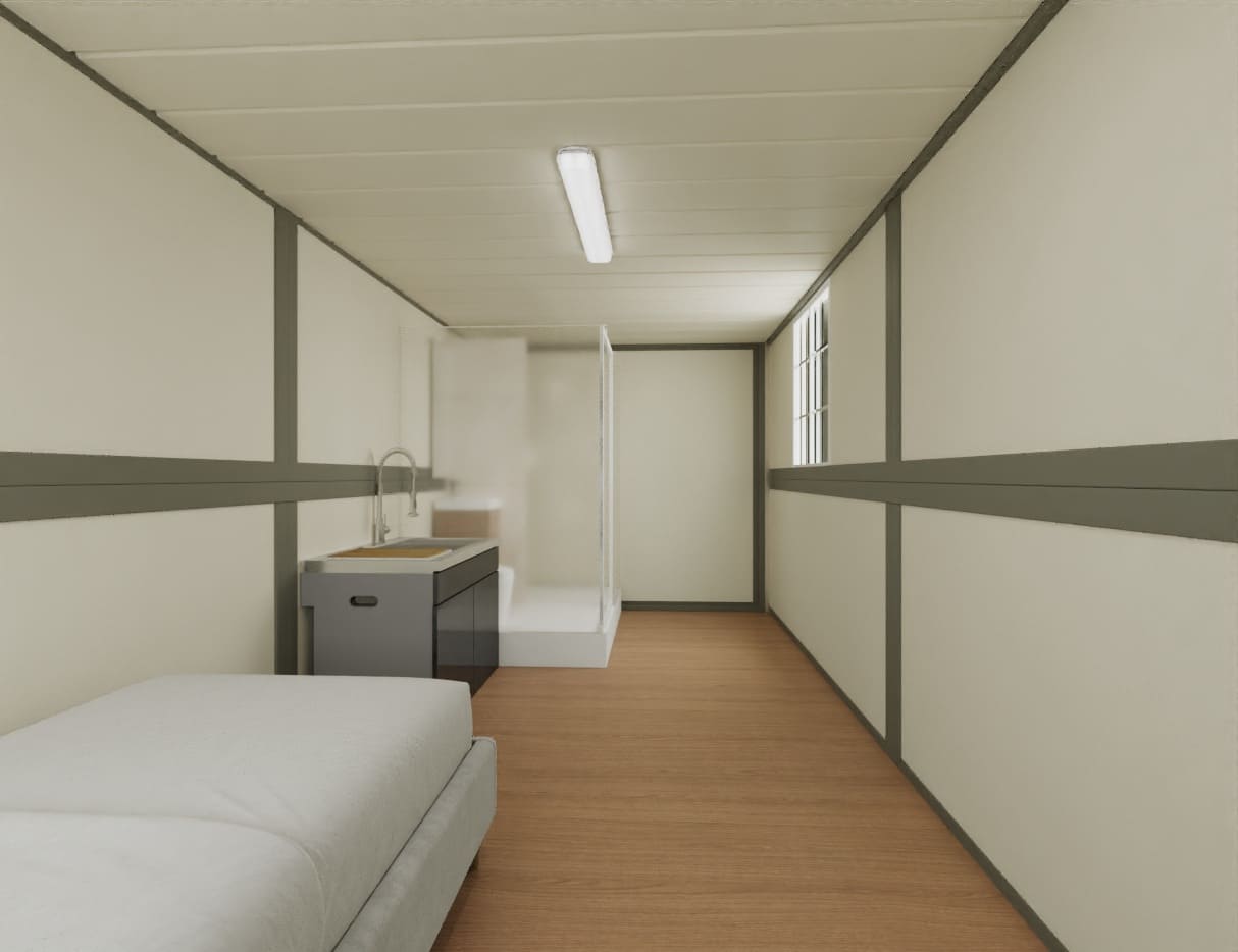 Interior View of Foldable Container House