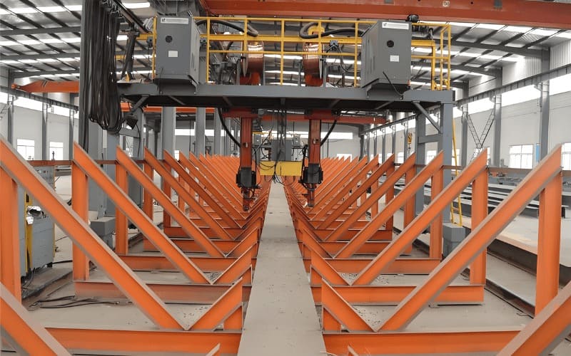 Durable steel garage with prefab metal structure, secure storage space, and low-maintenance design for cars, tools, and equipment.