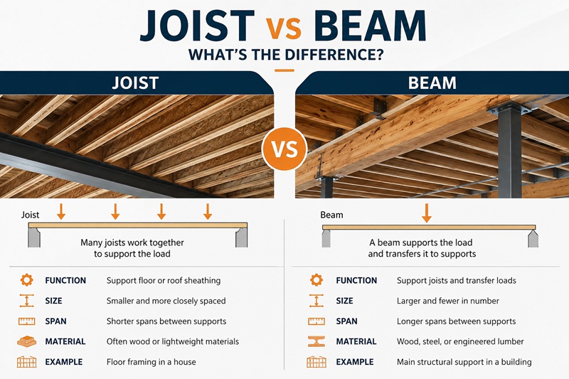 joist vs beam