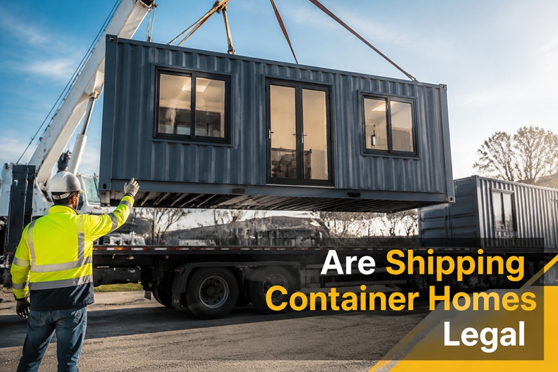 are shipping container home legal in California