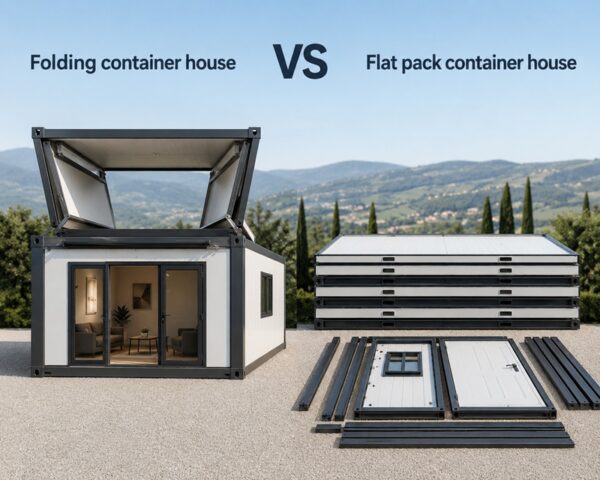 folding container house vs flat pack container house