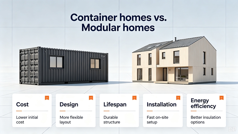 Container home vs. Modular home