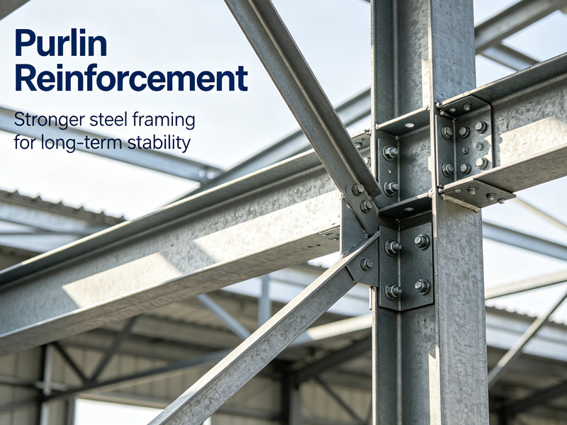 Purlin reinforcement in steel structures