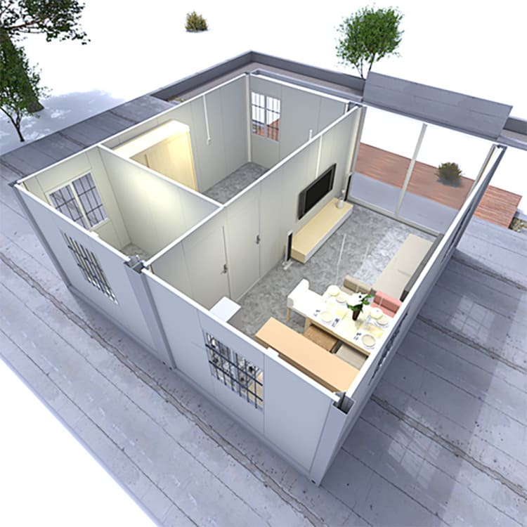 Integrated modular labour camp accommodation with offices, canteen, and support facilities
